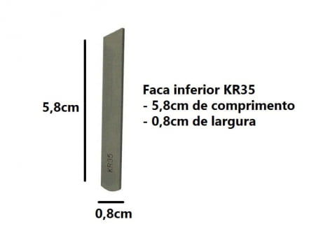 Faca de resíduo Overlock industrial superior e inferior KR35 e KR23 - par
